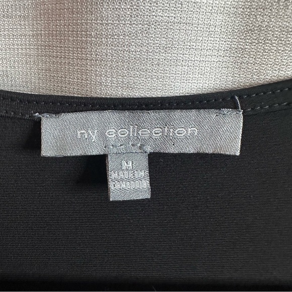 NY COLLECTION BLACK BLOUSE - Picture 3 of 3